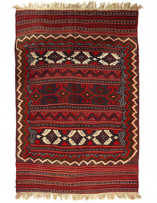 Vintage Hand knotted Flat Weave Bakhtiari rug 5'5'' X 7'11'' (1 of 3)