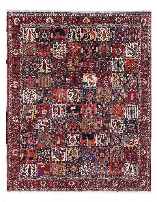 Fine Hand knotted Persian Bakhtiari rug 10'4"X12'9" (1 of 3)