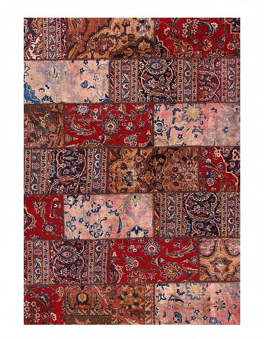 Red Persian Patch work rug 5 x7: Red Persian Patch work rug 5 x7 - , Bakhtiari, Hand-Knotted, Lamb's Wool, 300 -D08418- 862.This item is part of our fine auction collection which includes many fine home accessories including antique 