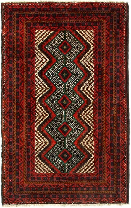 Ivory Balouchi prayer Rug 3' x 5': Ivory Balouchi prayer Rug 3' x 5' - , Baluch, Hand-Knotted, Lamb's Wool, 300 -D08735- 862.This item is part of our fine auction collection which includes many fine home accessories including antique r