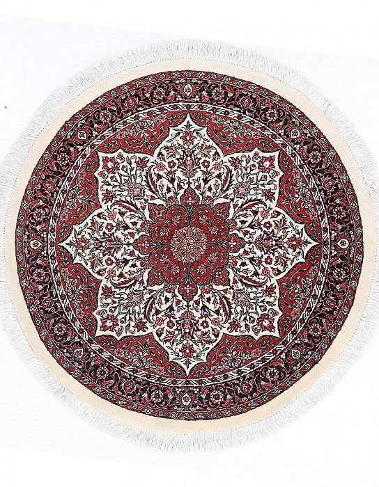 Fine Hand Knotted Persian Bidjar Round rug 3'7'' X 3'7'': Fine Hand Knotted Persian Bidjar Round rug 3'7'' X 3'7'' - New, Bidjar, Hand-Knotted, Lamb's Wool, 300 -D13370- 862.This item is part of our fine auction collection which includes many fine home acces