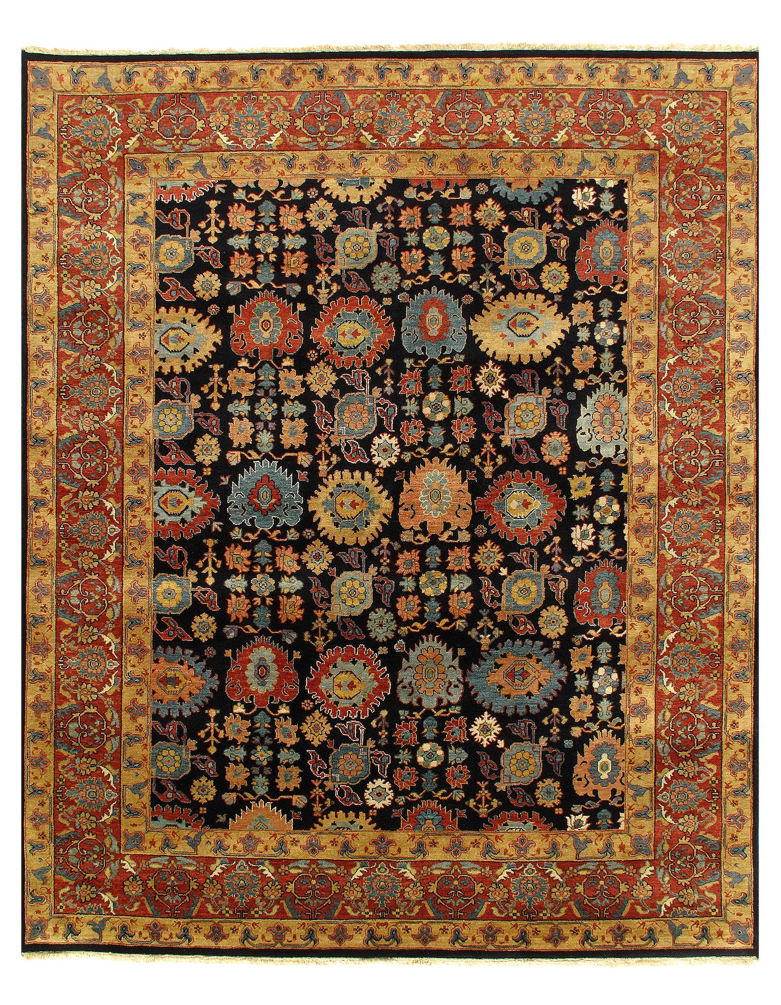 Navy Blue Persain Hand Knotted Bidjar Design 8' X 10': Navy Blue Persain Hand Knotted Bidjar Design 8' X 10' - New, Bidjar, Hand-Knotted, Lamb's Wool, 300 -D10992- 862.This item is part of our fine auction collection which includes many fine home accessor