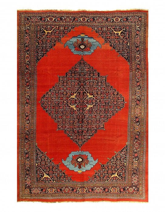 Red Antique Persian Bidjar 9'6" X 14': Red Antique Persian Bidjar 9'6" X 14' - circa 1880, Bidjar, Hand-Knotted, Lamb's Wool, 300 -D07780- 862.This item is part of our fine auction collection which includes many fine home accessories inclu