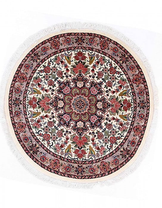 Fine Hand knotted Persian Bidjar round rug 3'5"X 3'5": Fine Hand knotted Persian Bidjar round rug 3'5"X 3'5" - NEW, Bidjar, Hand-Knotted, Lamb's Wool, 300 -D13603- 862.This item is part of our fine auction collection which includes many fine home accessor