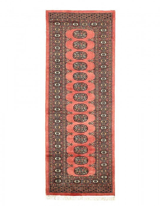 Fine Hand Knotted Bokhara rug 2' X 6': Fine Hand Knotted Bokhara rug 2' X 6' - New, Bokhara, Hand-Knotted, Lamb's Wool, 300 -D12545- 862.This item is part of our fine auction collection which includes many fine home accessories including a