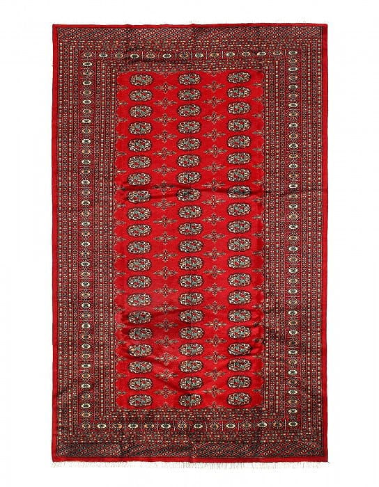 Fine Hand Knotted Bokhara rug 5' x 8': Fine Hand Knotted Bokhara rug 5' x 8' - New, Bokhara, Hand-Knotted, Lamb's Wool, 300 -D12553- 862.This item is part of our fine auction collection which includes many fine home accessories including a