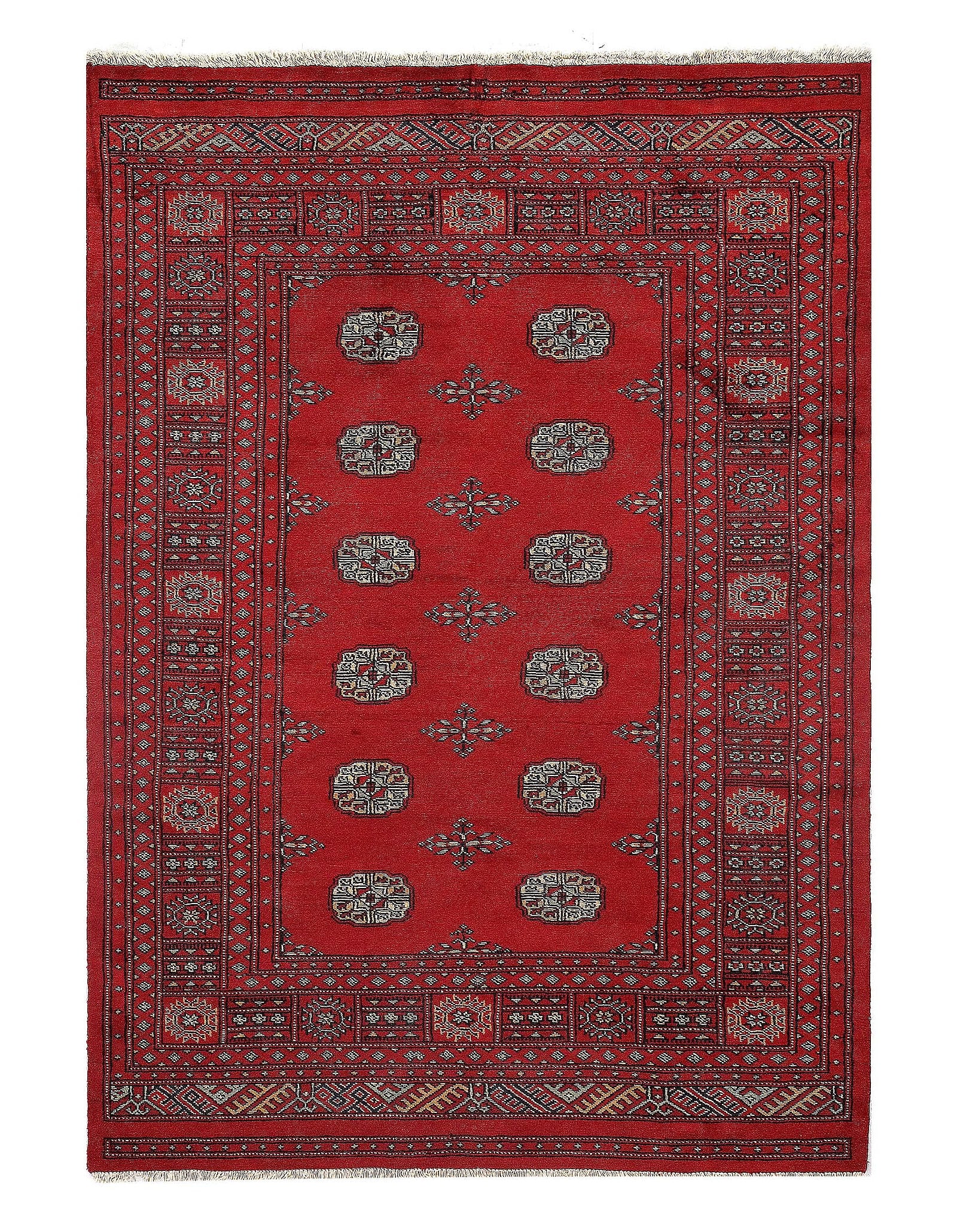 Fine Pak Bokhara Hand-Knotted Rug - 4'7" ? 6'7": Fine Pak Bokhara Hand-Knotted Rug - 4'7" ? 6'7" - New, Bokhara, Hand-Knotted, Lamb's Wool, 300 -D09841- 862.This item is part of our fine auction collection which includes many fine home accessories i