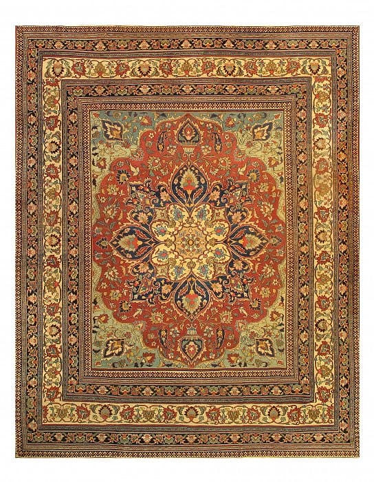 Rust Persian Antique Mashad Dorokhsh 10' X 13': Rust Persian Antique Mashad Dorokhsh 10' X 13' - circa 1880, Dorokhsh, Hand-Knotted, Lamb's Wool, 300 -D06324- 862.This item is part of our fine auction collection which includes many fine home access