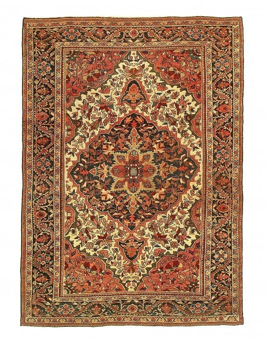 Fine Hand Knotted Persain Antique Farahan 3'5'' X 4'11'': Fine Hand Knotted Persain Antique Farahan 3'5'' X 4'11'' - Circa 1900, Farahan, Hand-Knotted, Lamb's Wool, 300 -D05716- 862.This item is part of our fine auction collection which includes many fine ho