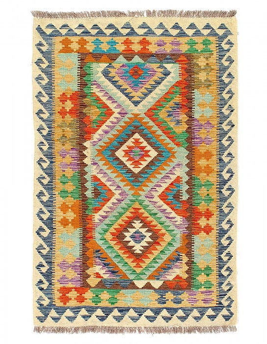 Reversible Kilim Flat Weave Wool On Wool Rug 3'4"X 5': Reversible Kilim Flat Weave Wool On Wool Rug 3'4"X 5' - NEW, Flat Weave, Hand-Woven, Lamb's Wool, 300 -D09895- 862.This item is part of our fine auction collection which includes many fine home access