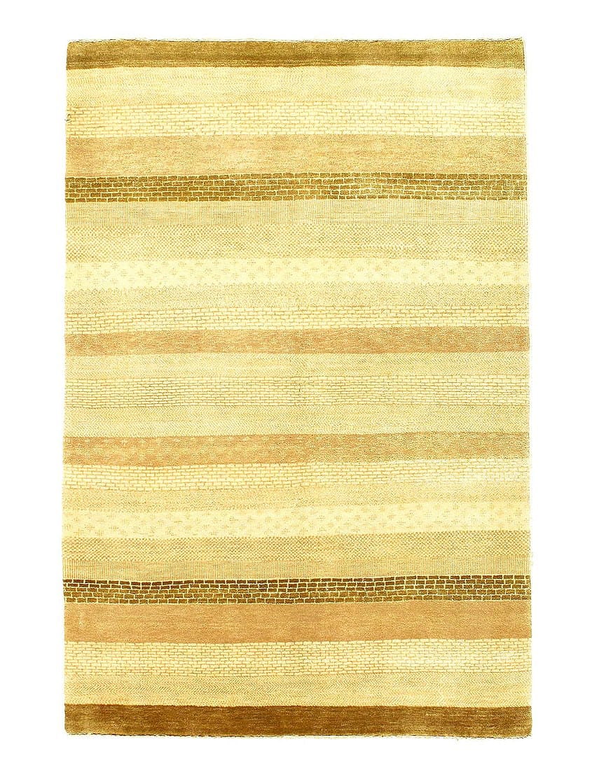 Beige Gabbeh Loribaft 4' X 6': Beige Gabbeh Loribaft 4' X 6' - New, Gabbeh, Hand-Knotted, Lamb's Wool, 300 -D03842- 862.This item is part of our fine auction collection which includes many fine home accessories including antique ru