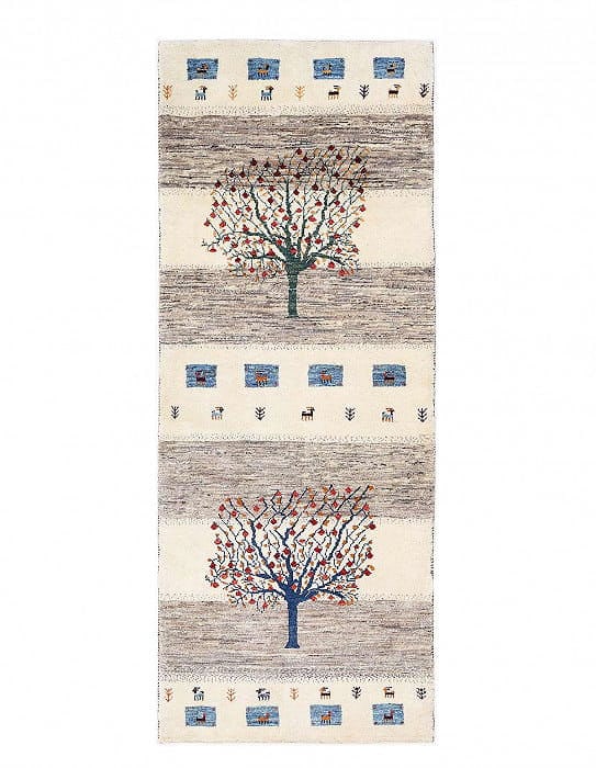 Fine Hand Knotted Persian Gabbeh Runner 2'7'' X 7': Fine Hand Knotted Persian Gabbeh Runner 2'7'' X 7' - New, Gabbeh, Hand-Knotted, Lamb's Wool, 300 -D13863- 862.This item is part of our fine auction collection which includes many fine home accessories