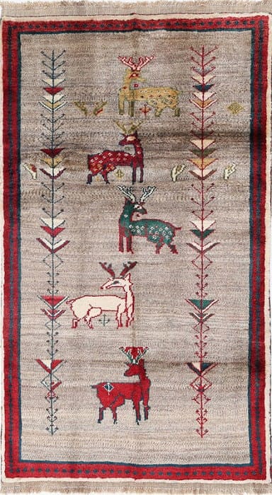Gray color Hand knotted Shiraz rug 3'6"x6'3": Gray color Hand knotted Shiraz rug 3'6"x6'3" - New, Gabbeh, Hand-Knotted, Lamb's Wool, 300 -D13809- 862.This item is part of our fine auction collection which includes many fine home accessories inclu