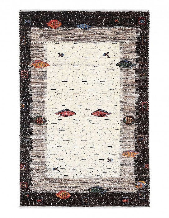 Multi color fine hand knotted Persian Gabbeh 2'3'' X 3'4'': Multi color fine hand knotted Persian Gabbeh 2'3'' X 3'4'' - New, Gabbeh, Hand-Knotted, Lamb's Wool, 300 -D13912- 862.This item is part of our fine auction collection which includes many fine home acc