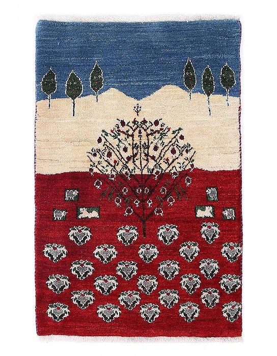 Ivory Hand Knotted Persian gabbeh Rug 2'X 3': Ivory Hand Knotted Persian gabbeh Rug 2'X 3' - NEW, Gabbeh, Hand-Knotted, Lamb's Wool, 300 -D13742- 862.This item is part of our fine auction collection which includes many fine home accessories inclu