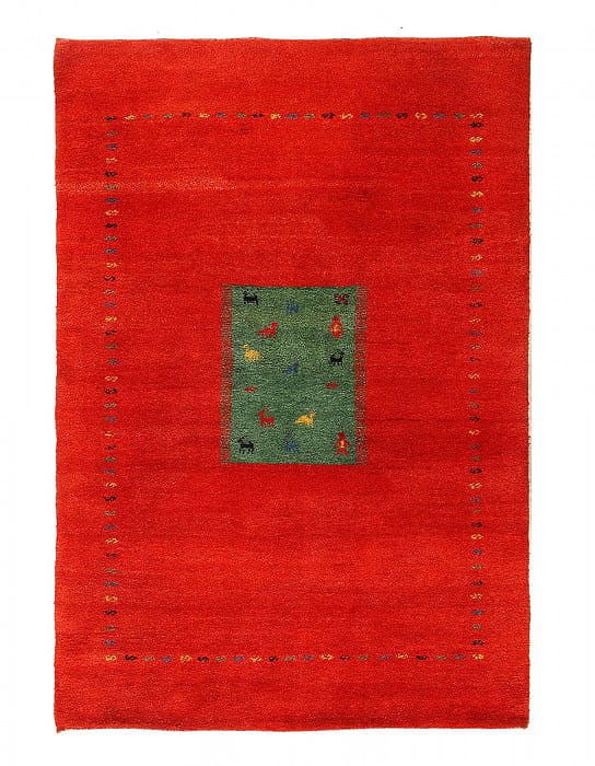 Red Fine Hand knotted Gabbeh Rug 6'3"x 9'2": Red Fine Hand knotted Gabbeh Rug 6'3"x 9'2" - NEW, Gabbeh, Hand-Knotted, Lamb's Wool, 300 -22923- 862.This item is part of our fine auction collection which includes many fine home accessories includi