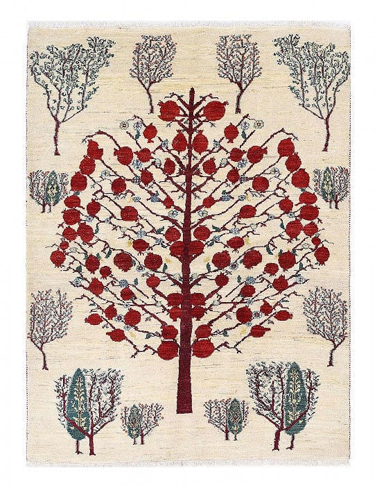 Fine Hand knotted Persian Gabbeh 4'7'' X 6'4'': Fine Hand knotted Persian Gabbeh 4'7'' X 6'4'' - New, Gabbeh, Hand-Knotted, Lamb's Wool, 300 -D13807- 862.This item is part of our fine auction collection which includes many fine home accessories inc