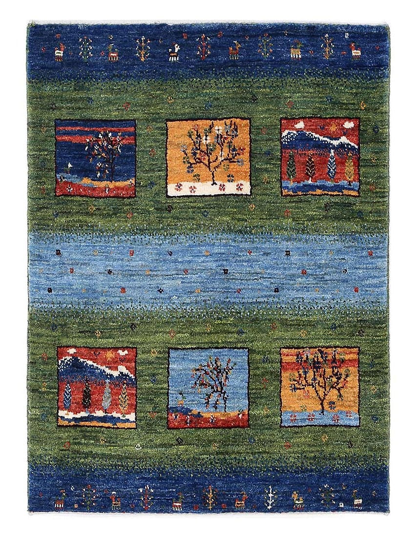 Blue Color Fine Hand knotted Persian Gabbeh 2'3"X 3'2": Blue Color Fine Hand knotted Persian Gabbeh 2'3"X 3'2" - NEW, Gabbeh, Hand-Knotted, Lamb's Wool, 300 -D13760- 862.This item is part of our fine auction collection which includes many fine home accesso