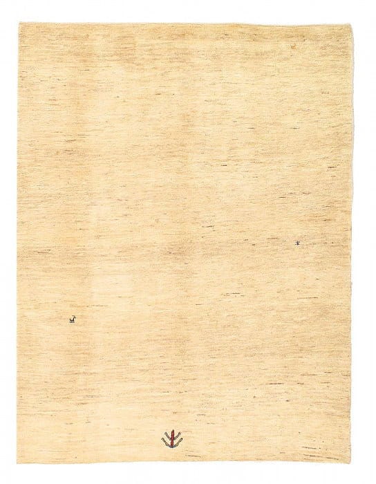 Ivory Persian Gabbeh 5' X 6': Ivory Persian Gabbeh 5' X 6' - New, Gabbeh, Hand-Knotted, Lamb's Wool, 300 -D05824- 862.This item is part of our fine auction collection which includes many fine home accessories including antique rug
