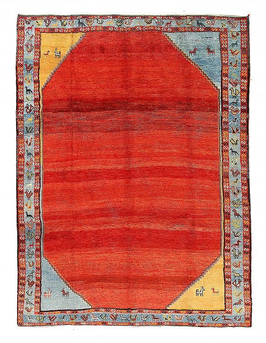 Fine Hand Knotted Persian gabbeh 8'X 11'9": Fine Hand Knotted Persian gabbeh 8'X 11'9" - CIRCA 1970, Gabbeh, Hand-Knotted, Lamb's Wool, 300 -54460- 862.This item is part of our fine auction collection which includes many fine home accessories i