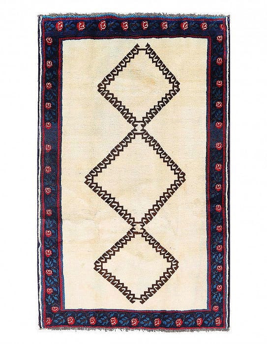 Fine Hand knotted Persian Gabbeh 4'9"X 7'9": Fine Hand knotted Persian Gabbeh 4'9"X 7'9" - NEW, Gabbeh, Hand-Knotted, Lamb's Wool, 300 -D13688- 862.This item is part of our fine auction collection which includes many fine home accessories includ