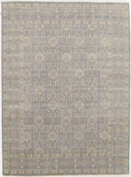 Gray Khotan Rug 9' X 12': Gray Khotan Rug 9' X 12' - New, Khotan, Hand-Knotted, Lamb's Wool, 300 -D09182- 862.This item is part of our fine auction collection which includes many fine home accessories including antique rugs, v