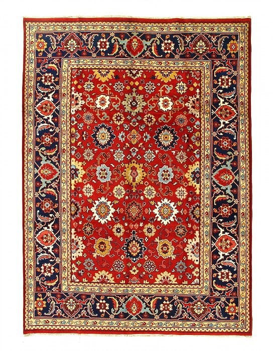 Rust Persian mahal design rug 8'9'' x 11'10'': Rust Persian mahal design rug 8'9'' x 11'10'' - New, Mahal, Hand-Knotted, Lamb's Wool, 300 -D08342- 862.This item is part of our fine auction collection which includes many fine home accessories inclu