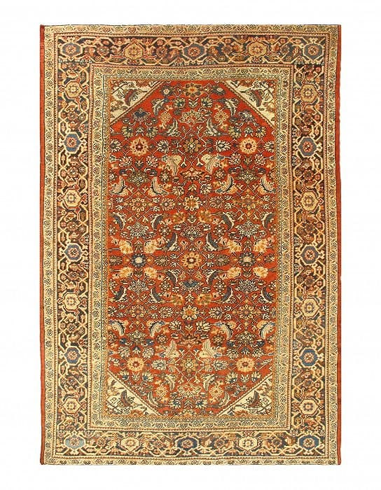 Rust Persian Antique Mahal 7' X 10': Rust Persian Antique Mahal 7' X 10' - Circa 1920, Mahal, Hand-Knotted, Lamb's Wool, 300 -D10408- 862.This item is part of our fine auction collection which includes many fine home accessories includin