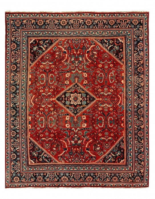 Rust Persian Antique Mahal Rug 10'11'' X 13'9'': Rust Persian Antique Mahal Rug 10'11'' X 13'9'' - Circa 1920, Mahal, Hand-Knotted, Lamb's Wool, 300 -54095- 862.This item is part of our fine auction collection which includes many fine home accessori