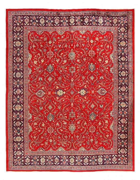 Red Sami antique Persian Hand Knotted Mahal 9'8'' X 13' (1 of 3)