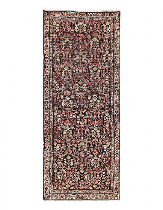 Persian Antiuqe Malayer 4'5'' X 12'2'': Persian Antiuqe Malayer 4'5'' X 12'2'' - Circa 1900, Malayer, Hand-Knotted, Lamb's Wool, 300 -D13318- 862.This item is part of our fine auction collection which includes many fine home accessories inc