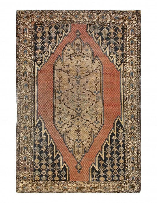 Rust Persian Antique Malayer 4'6'' X 6'4'': Rust Persian Antique Malayer 4'6'' X 6'4'' - Circa 1920, Malayer, Hand-Knotted, Lamb's Wool, 300 -D10398- 862.This item is part of our fine auction collection which includes many fine home