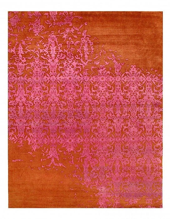 Rust Color Modern Hand Knotted Rug 8' X 10: Rust Color Modern Hand Knotted Rug 8' X 10 - New, Modern, Hand-Knotted, Wool & Silk, 300 -D10988- 862.This item is part of our fine auction collection which includes many fine home accessories includi