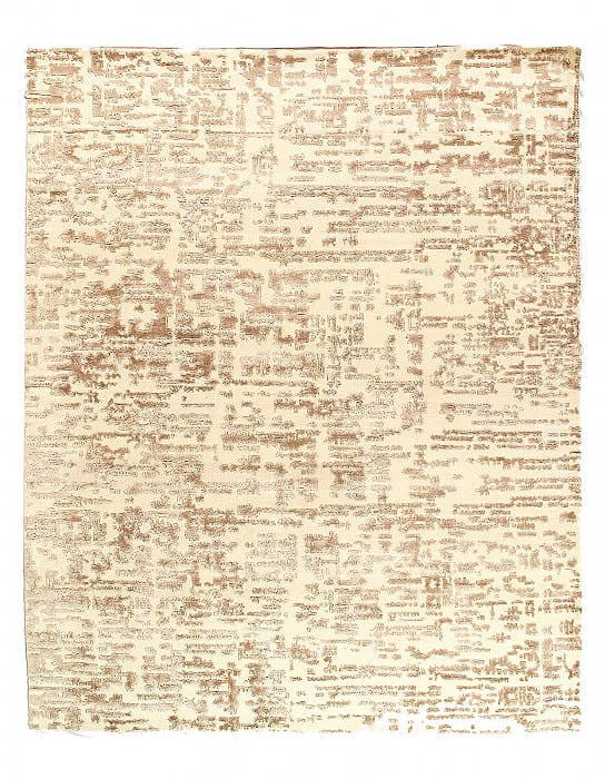Ivory Fine Hand Knotted Modern rug 9'X 12': Ivory Fine Hand Knotted Modern rug 9'X 12' - NEW, Modern, Hand-Knotted, Wool & Bambooo, 300 -D14978- 862.This item is part of our fine auction collection which includes many fine home accessories incl