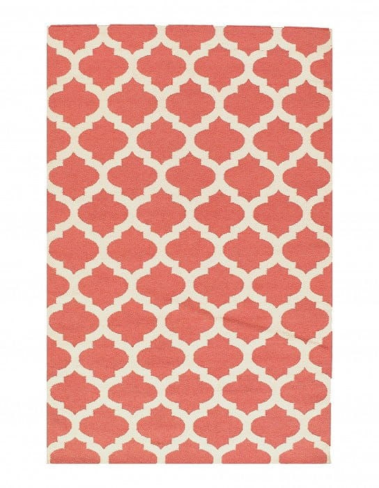Rust Modern Hand knotted Rug 5' X 8': Rust Modern Hand knotted Rug 5' X 8' - New, Modern, Flatweave, Lamb's Wool, 300 -D11009- 862.This item is part of our fine auction collection which includes many fine home accessories including antiqu