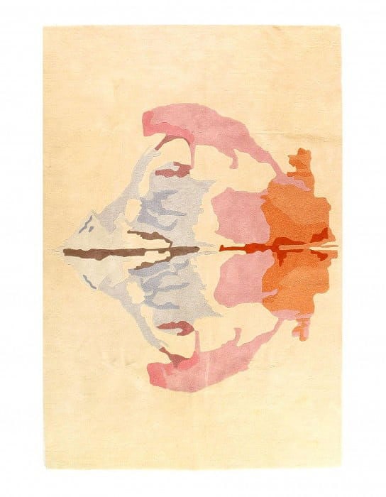 Pasargad DC inkblot style multicolor rug 6'8'' X 9'11'': Pasargad DC inkblot style multicolor rug 6'8'' X 9'11'' - circa 1980, Modern, Hand-Tufted, Lamb's Wool, 300 -D11198- 862.This item is part of our fine auction collection which includes many fine home 