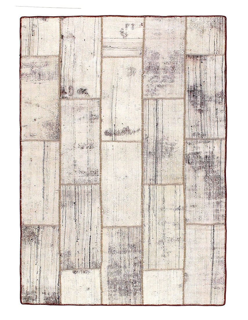 Ivory Persian Patch-Work 5'9''X 6'8'': Ivory Persian Patch-Work 5'9''X 6'8'' - NEW, Modern, Hand-Knotted, Wool, 300 -D08437- 862.This item is part of our fine auction collection which includes many fine home accessories including antique