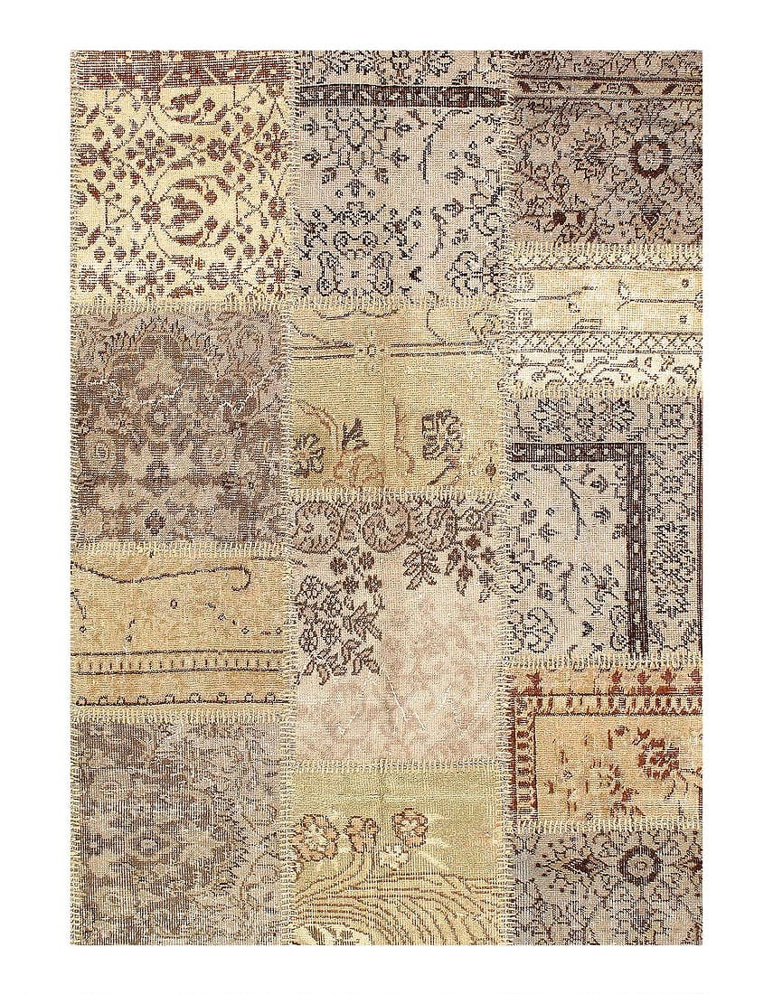 Beige vintage patchwork 9' X 12' - 2