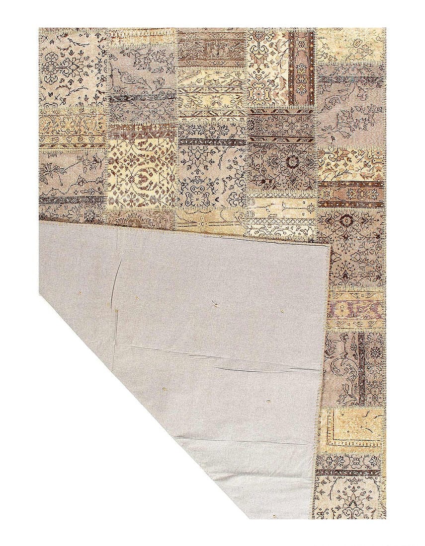 Beige vintage patchwork 9' X 12' - 3