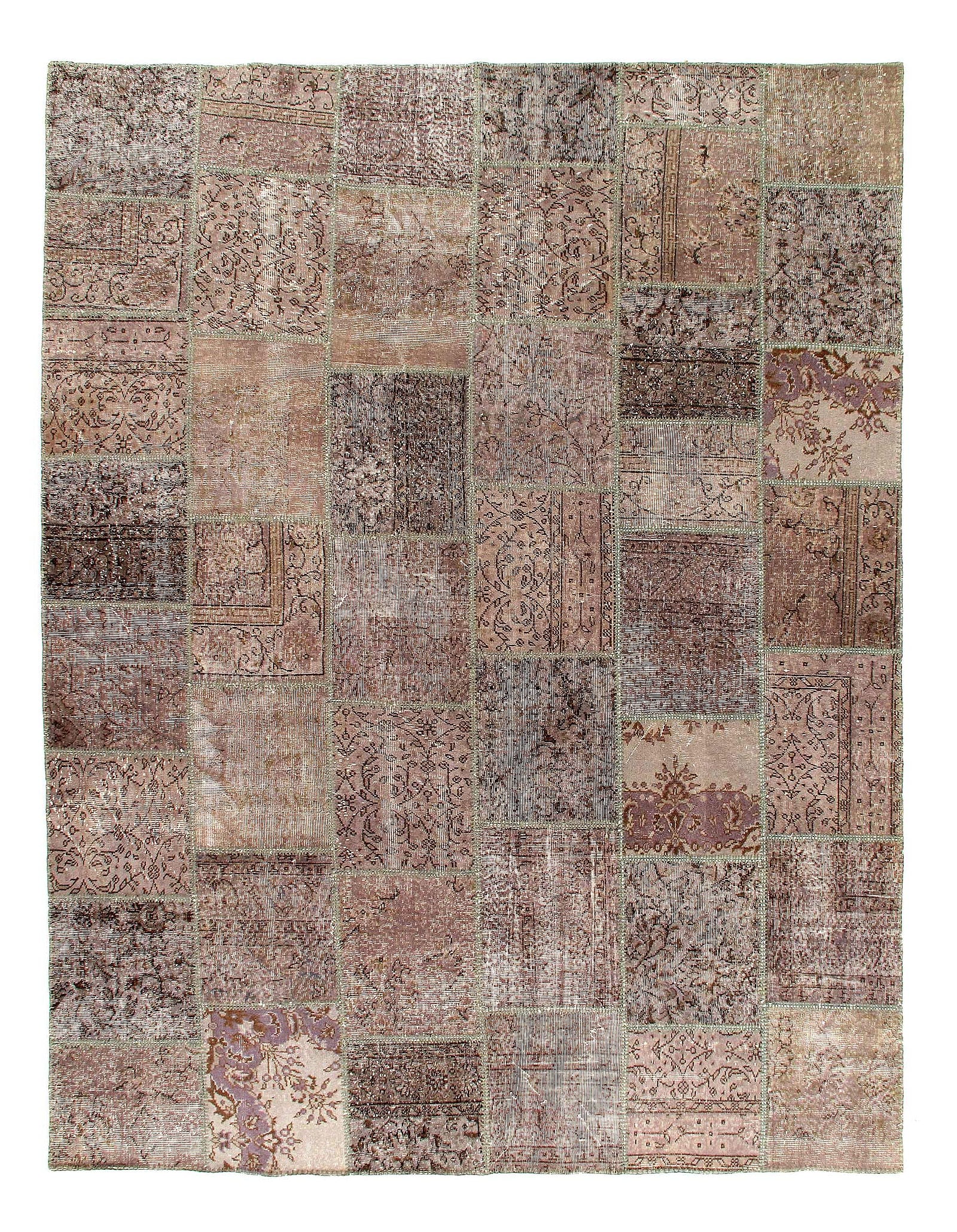 Gray color Turkish Patchwork 8' x 10': Gray color Turkish Patchwork 8' x 10' - New, Modern, Hand-Knotted, Lamb's Wool, 300 -D07075- 862.This item is part of our fine auction collection which includes many fine home accessories including