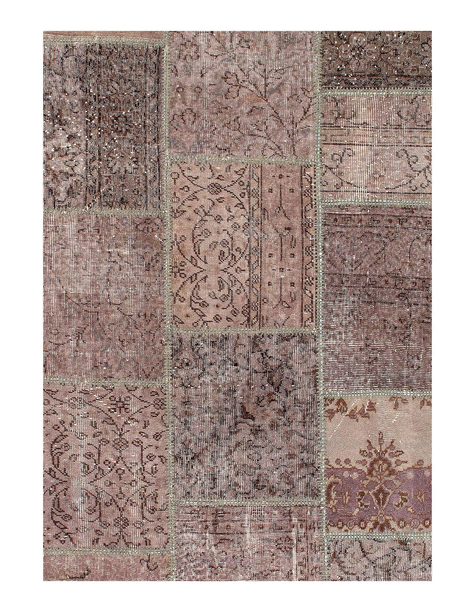 Gray color Turkish Patchwork 8' x 10' - 2