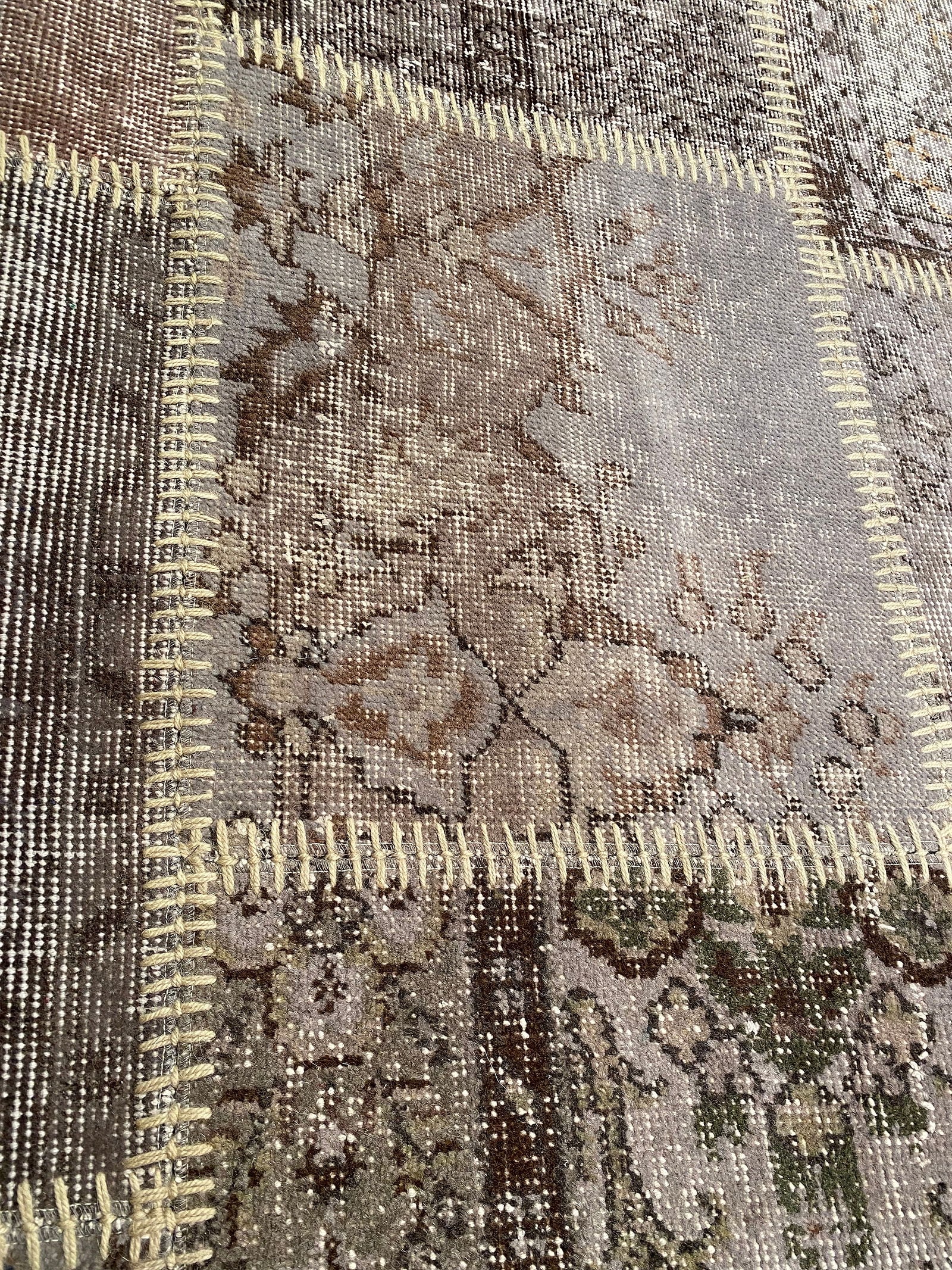Gray Turkish Patchwork 8' X 10' - 3