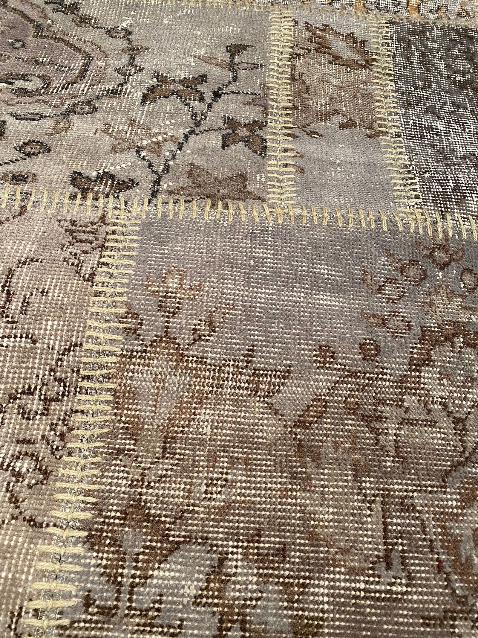 Gray Turkish Patchwork 8' X 10' - 4
