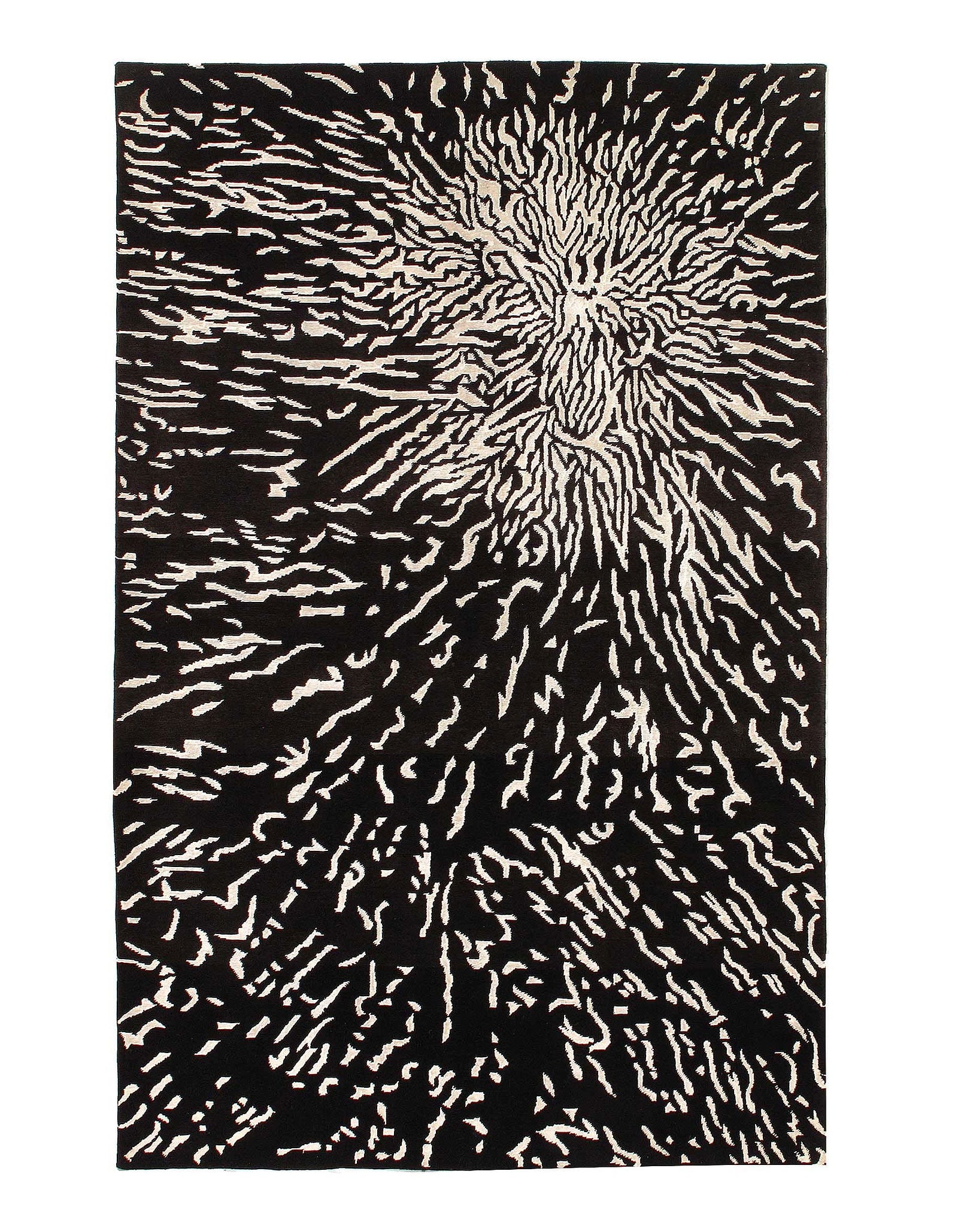 Blach Contemporary Tibetan 5'x8': Blach Contemporary Tibetan 5'x8' - New, Modern, Hand-Knotted, Wool & Silk, 300 -D04126- 862.This item is part of our fine auction collection which includes many fine home accessories including