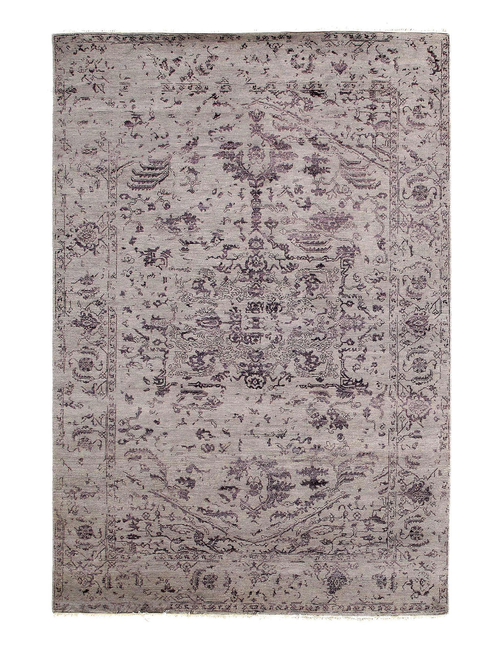 Gray Erased Modern Rug 6' X 9': Gray Erased Modern Rug 6' X 9' - New, Modern, Hand-Knotted, Wool & Silk, 300 -D09471- 862.This item is part of our fine auction collection which includes many fine home accessories including antique