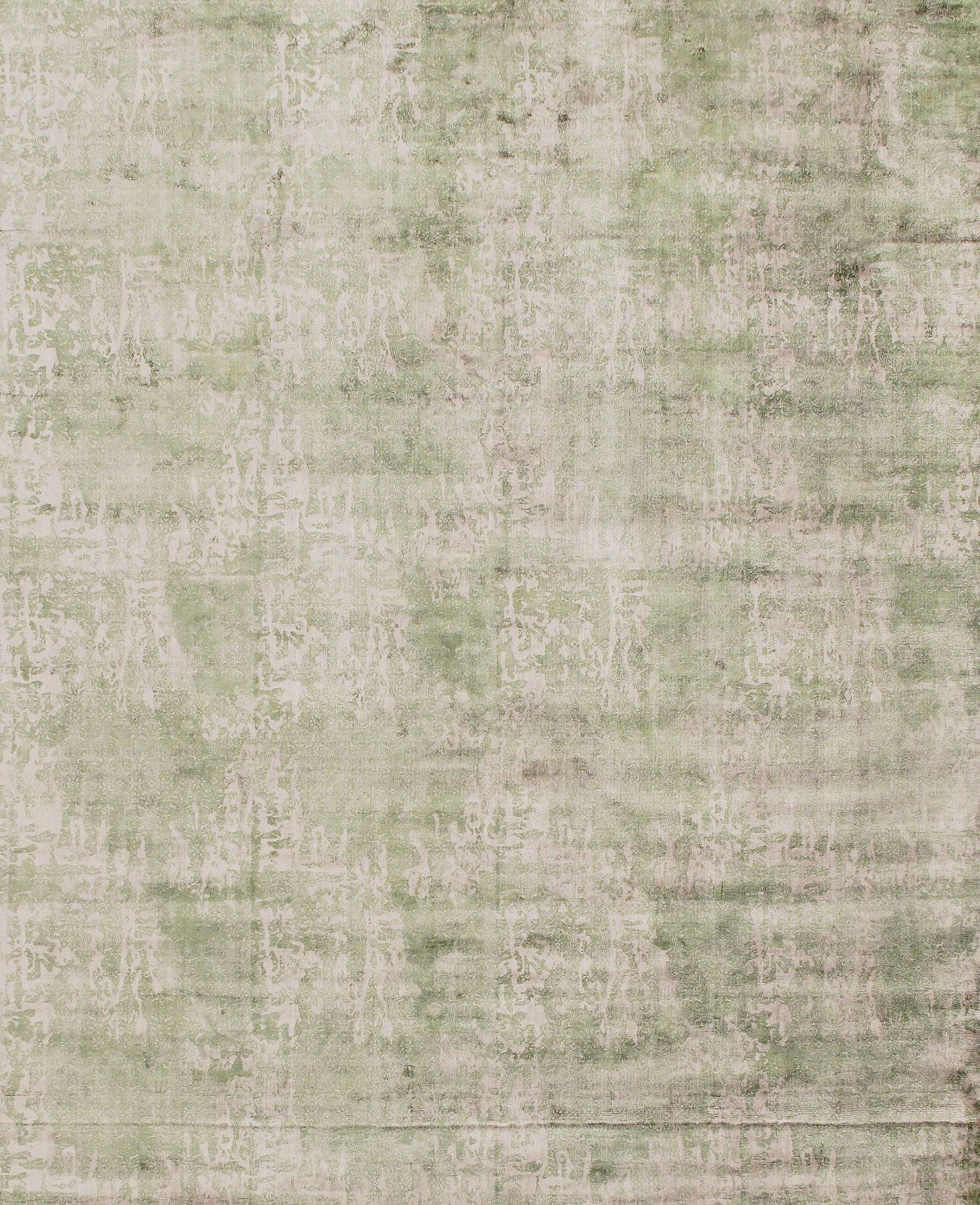 Light Green Modern Rug - 10' X 14': Light Green Modern Rug - 10' X 14' - New, Modern, Hand-Knotted, Viscose, 300 -D09413- 862.This item is part of our fine auction collection which includes many fine home accessories including antique r