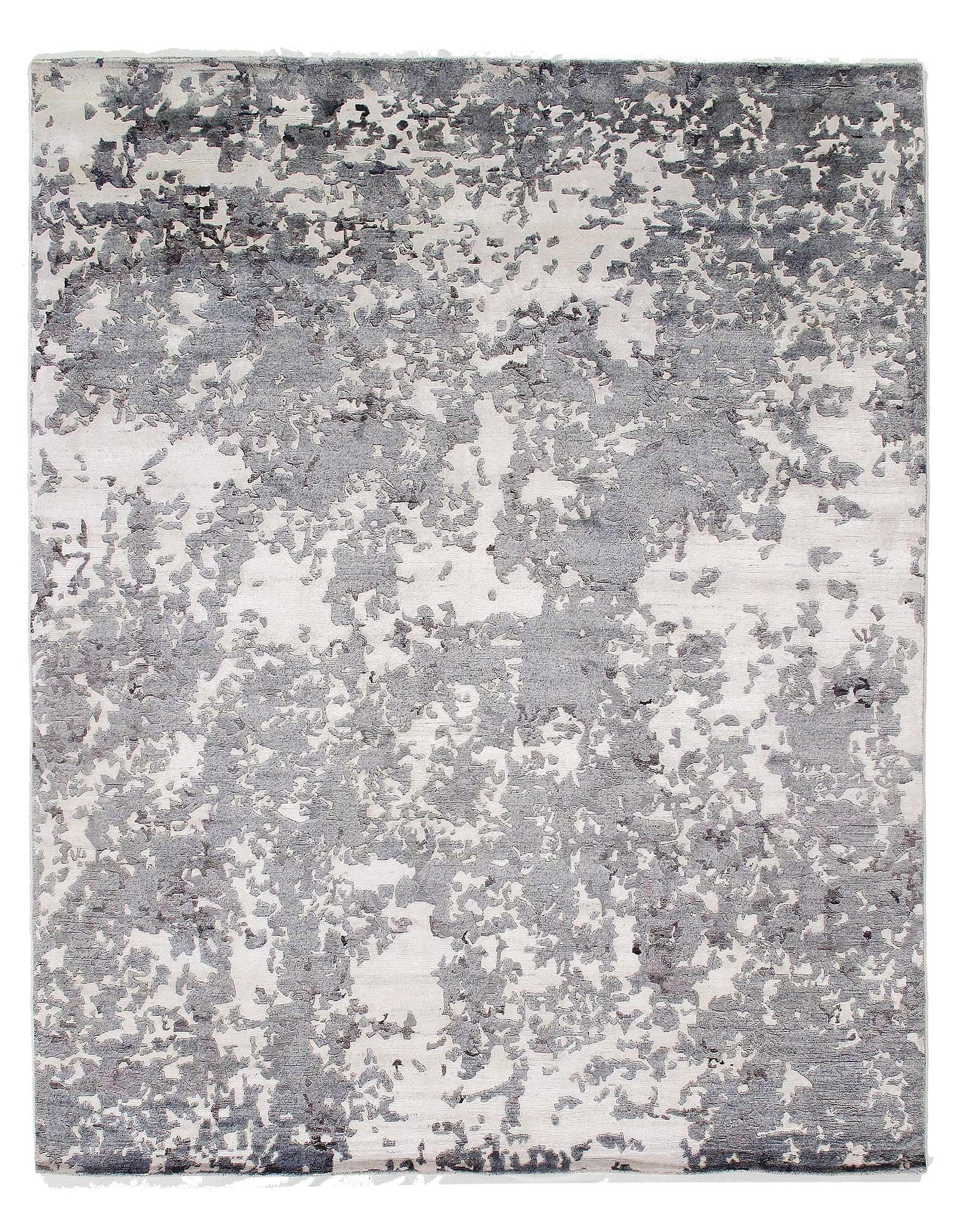 Gray Modern Hand Knotted Rug 8'x10': Gray Modern Hand Knotted Rug 8'x10' - New, Modern, Hand-Knotted, Wool & Bamboo Silk, 300 -D08840- 862.This item is part of our fine auction collection which includes many fine home accessories includi