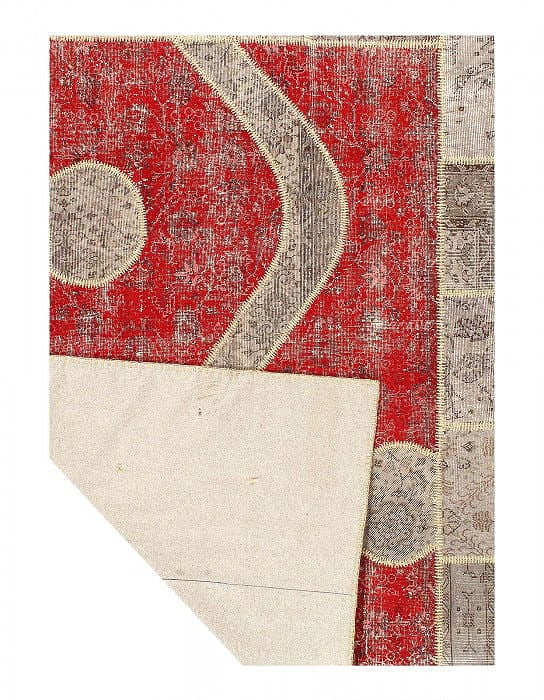 Red Turkish Patchwork 6' X 9' - 3