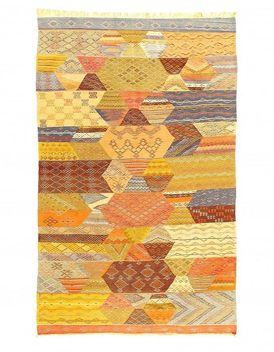 Fine Hand Knotted Flat Weave Moroccan 5' X 8'1'': Fine Hand Knotted Flat Weave Moroccan 5' X 8'1'' - Circa 1970, Moroccan, Hand-Knotted, Flat Weave, 300 -D11856- 862.This item is part of our fine auction collection which includes many fine home