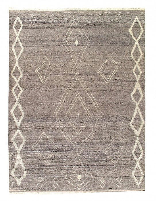 Fine Hand knotted Moroccan rug 9'1'' X 11'11'': Fine Hand knotted Moroccan rug 9'1'' X 11'11'' - New, Moroccan, Hand-Knotted, Lamb's Wool, 300 -D14383- 862.This item is part of our fine auction collection which includes many fine home accessories i